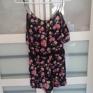 Floral off the shoulder romper